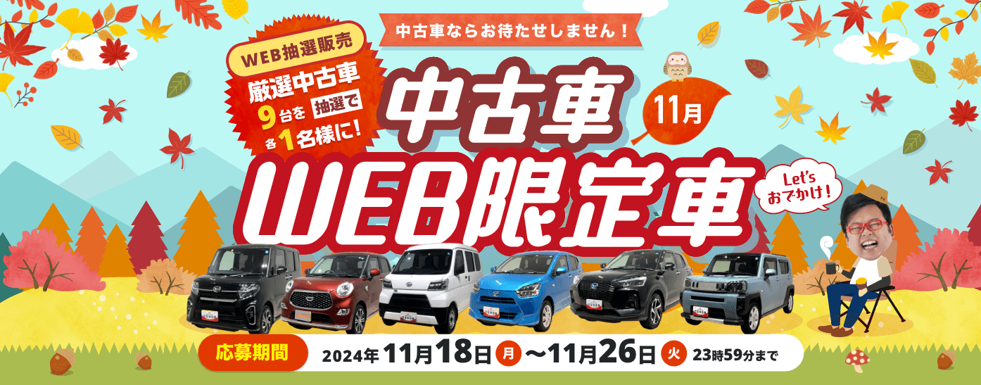 中古車WEB限定車11月