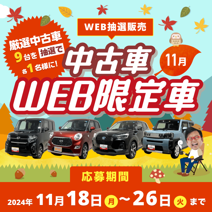 中古車WEB限定車11月