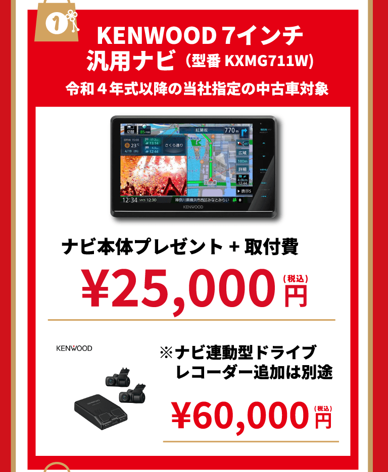 1／KENWOOD 7インチ汎用ナビ