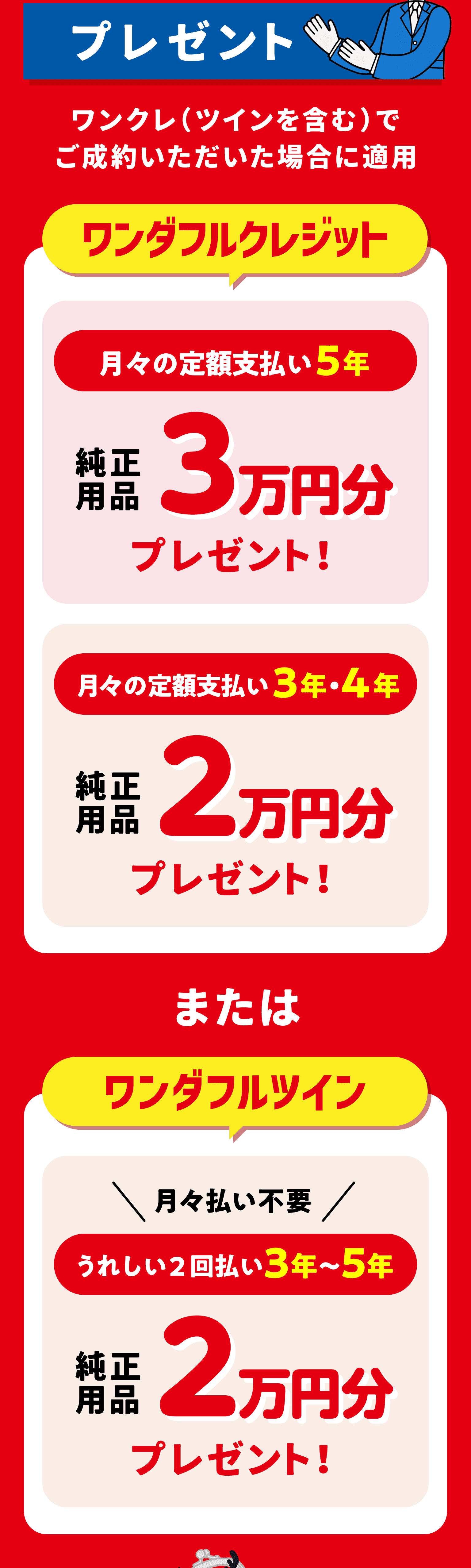 ワンクレでご成約いただいた場合に適用